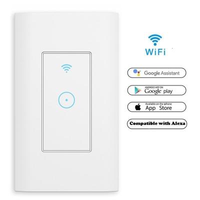 China ABS 100-240VA USA Japan Canada standard touch switch 15A smart wifi wall switch for sale