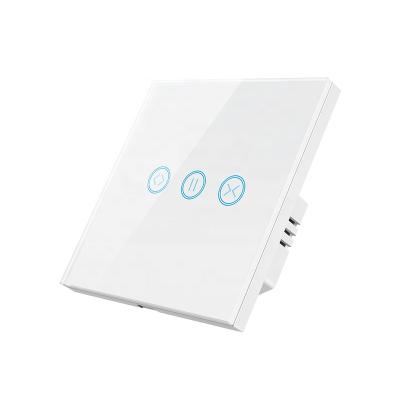 China tuya max wifi touch screen module alexa 10A alexa 10A ABS+PC 1800W smart curtain switch for sale