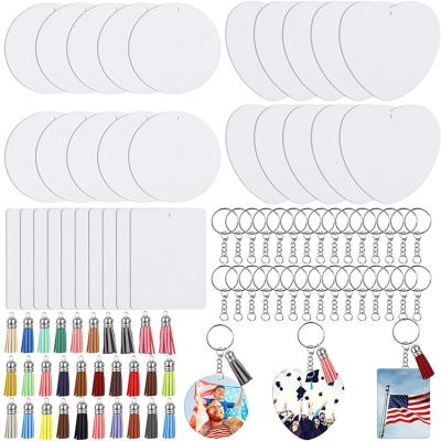 China Heat Transfer Key Chain 30 Pcs Sublimation Blanks Keychains Sublimation Air Freshener Felt Blanks Keychains Pendants Heat Transfer Keychains for sale