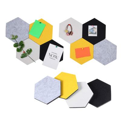 China 8Pcs Fabric Hexagon Felt Pin Board Memo Board Bulletin Boards For Home Office Classroom for sale