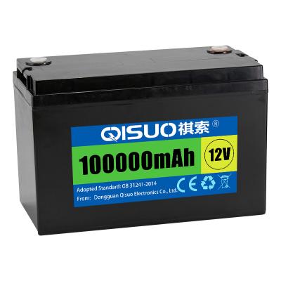 China Outdoor Toys Camping 12v 100Ah Lithium Iron Phosphate Battery For RV 12v Lifepo4 Battery Long Life Battery For Solar System for sale