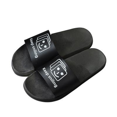 China Fashion Trend Slippers Men's Summer Indoor Home Non-slip Custom Printed Slippers Design High Quality New Fashion Black Slides for sale