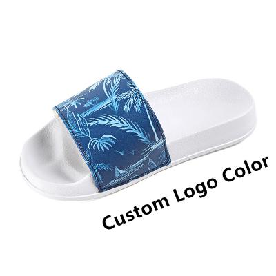 China Fashion Custom Logo Slides Boy Girl Slippers New Design Lightweight Kids Kids White Slides Slippers for sale