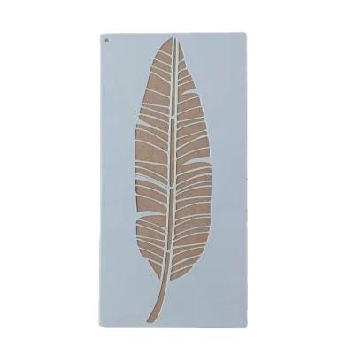 China Painting& Leaves Tropical Decor Wall Drawing Reusable Sturdy Flexible Plastic Painting Stencils for sale