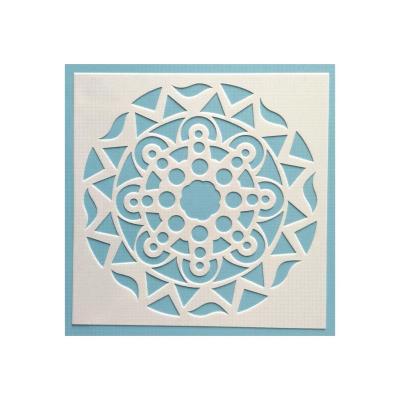 China Painting& Drawing 15 x 15cm PET Dot Painting Templates Plastic Stencil Eco Friendly Mandala Stencil for Floor Wall Tile Furniture Stencils for sale