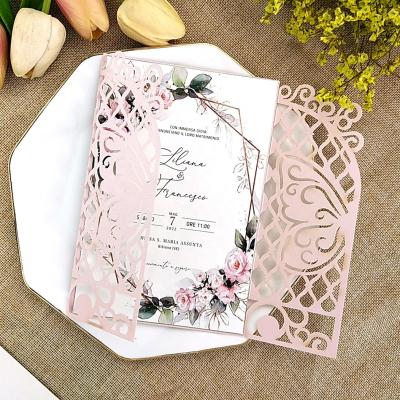 China China Elegant Design Eco-friendly Custom Wedding Christmas Wedding Invitations Greeting Cards for sale