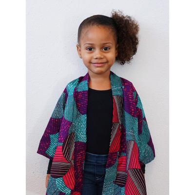 China Autumn Spring Dashiki African Windproof Polyester Coat Print Outwear Toddler Girls Clothes Toddler Girls Jacket For Kids for sale