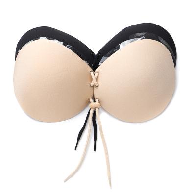 China Hot Sexy Silica Gel Lift Up Bra New Silicone Bralette Lace Up Backless Strapless Bras Invisible Bras For Women Wedding Bikini Radio for sale