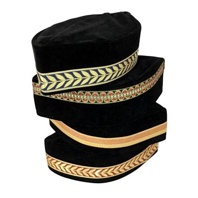 China Striped Custom Wholesale Cheap Traditional Islamic Muslim Hats For Men for sale