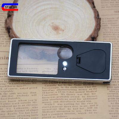 China 10x Magnifier Plastic Magnifier Gafas Lupas Led Mini Pen Magnifying Glasses Vergrootglas Occhiali Slow Reading Third Hand for sale