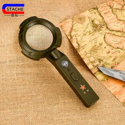 China TH-600557 Plastic Outdoor Handheld Illuminated Compass Magnifier With Currency Detection for sale