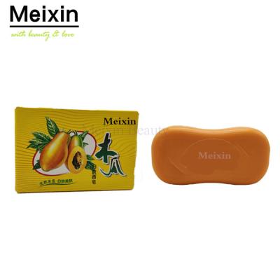 China Basic Cleansing Meixin Customized Logo Bleaching Whitening Soap Pyary kojic papaya soap for sale