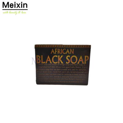 China Meixin Organic Private Label Skin Soap Base Cleansing Lighting Bulk African Black Soap for sale