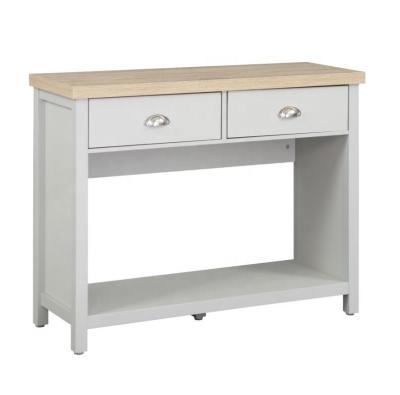 China Modern Bette Home Modern Living Room Furniture Grey Hallway Console Table Luxury 2 Drawers MDF Wooden Console Table Storage Cabinet for sale