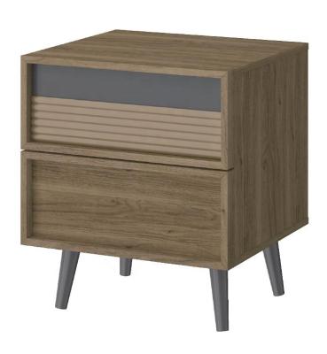 China Storage Bette Home Nordic Style Bedroom Furniture Anderson Wooden Bedside Table Small Nightstand with 2 Drawers for sale