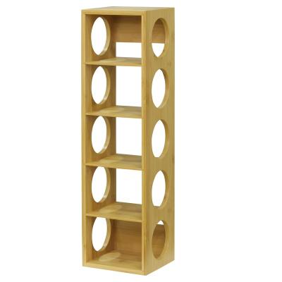 China Storage Eco Friendly Modern Design Natural Organic Bamboo Stackable Display Wine Rack for sale