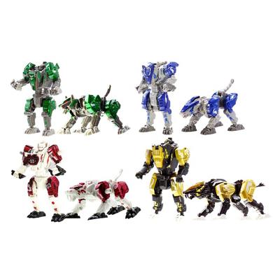 China Cartoon Toy Alloy Series Deformation Robot Educational Toys With Animals for sale