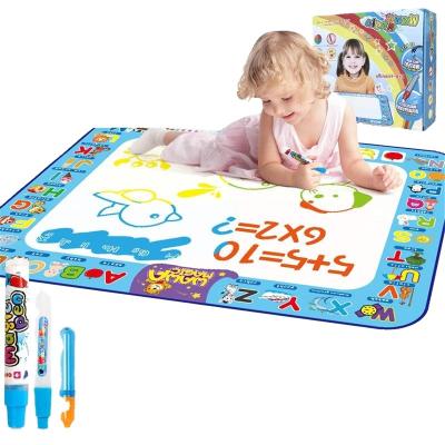 China Children Drawing Writing Education Large Color Writing Magic Graffiti Cover 100*80cm Canvas Can Be Customized Children's Watercolor Canvas Ink Stroke Pad for sale