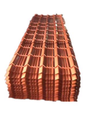 China Red Glazed Colored Corrugated Metal Panels ISO Compliant for sale