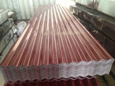 China PE Surface Protection Corrugated Galvanized Steel Sheet 26 Gauge 508mm Coil ID for sale