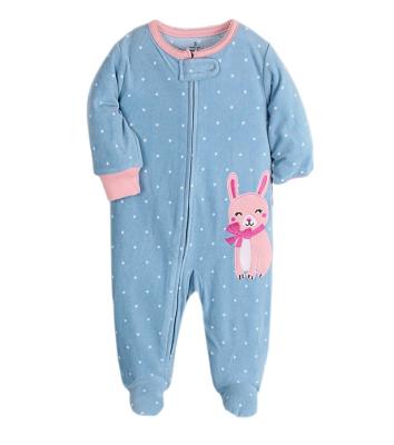 China Wholesale 100% Polyester Infant Clothes Long Sleeve Zipper Baby Jumpsuit Outfit Newborn Toddler Jumpsuit Outwear Fleece Baby Romper for sale