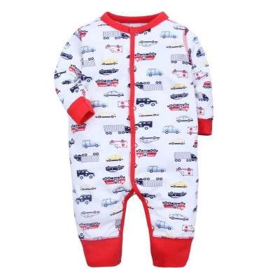 China Spandex/Organic Cotton Custom Cotton Long Sleeve Knitted Jumpsuits For Newborn Baby Boy And Girls Infants Pijamas Baby Clothes Romper for sale