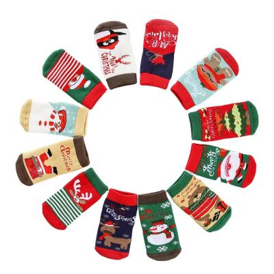 China Winter Children Christmas Thick Stockings Viable 3 Pairs Pack Baby Bumps 0-3y Kids Cute Christmas Socks for sale