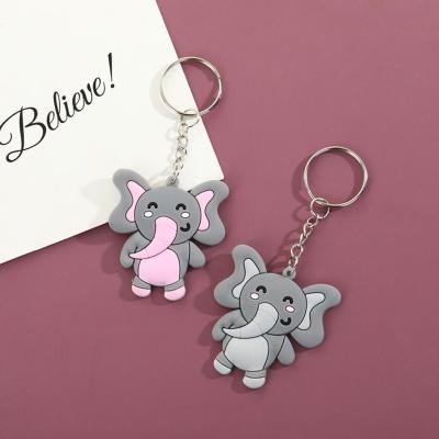 China Custom Custom Rubber Chain PVC Key Chain Panda Elephant Keychain PVC Key Chain PVC Promotion Key for sale