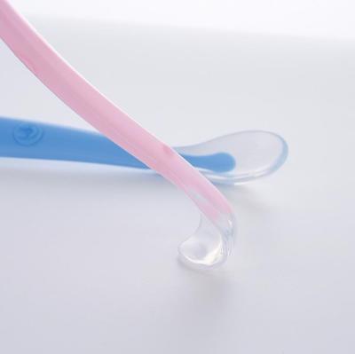 China Baby Feeding Spoon Baby BPA Free Silicone Kids Soft Spoon Training for sale