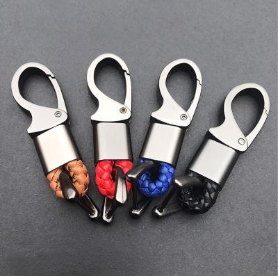 China Loop Leather Rope Key Chain For Car Hand - Loop Woven Horseshoe Key Rings for sale