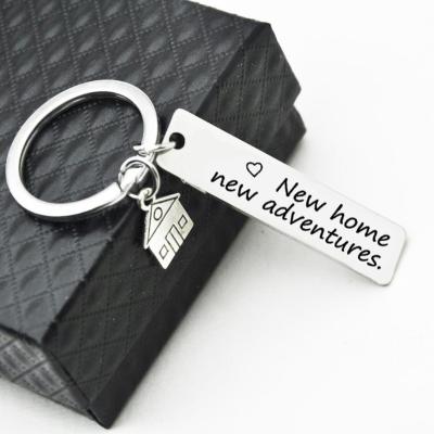 China Locking Gifts Adventures New Gift Metal Prime Keychain Best Neighbor Realtor Home Gift New Home Present for sale