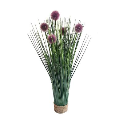 China Wholesale Bonsai Spike Grass Snowball Grass Onion Ball Simulation Plant Green Plants Indoor Earth Plants for sale