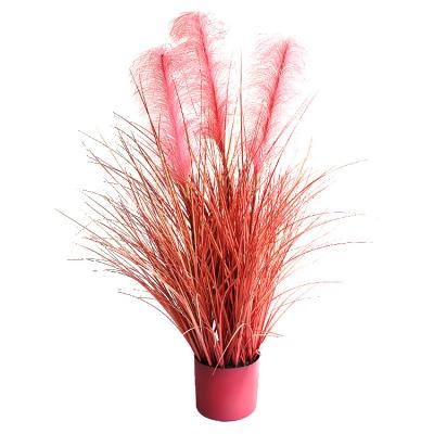 China Minimalist Artificial Red Reeds Adorn Large Floor Rose Plants At Home And Garden for sale