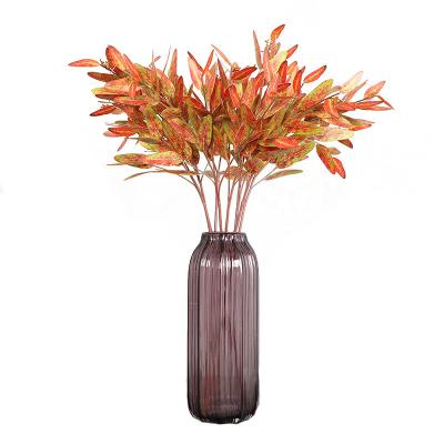 China Contemporary home decoration fake flower simulation autumn is yellow-orange leaves for sale