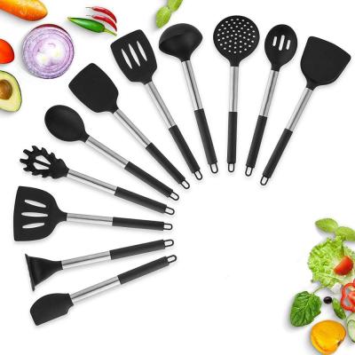 China RAYBIN Sustainable Food Grade BPA Free 11 Pieces Set Stainless Steel Kitchen Utensil Set Cooking Tools for sale