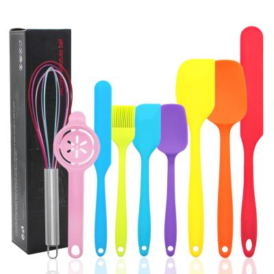 China RAYBIN Viable Seamless 9 Piece Silicone Kitchenware Baking Utensil Set Kitchen Accessories for sale