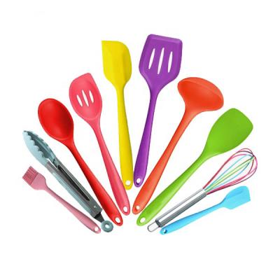 China Sustainable Amazon Best Seller 10 Pcs Silicone Cooking Tools Utensils Kitchen Accessories for sale