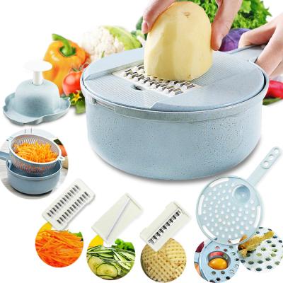 China Sustainable Kitchen Multifunctional 10 in 1 Vegetable Cutter and Hand Held Manual Spiral Slicer for sale