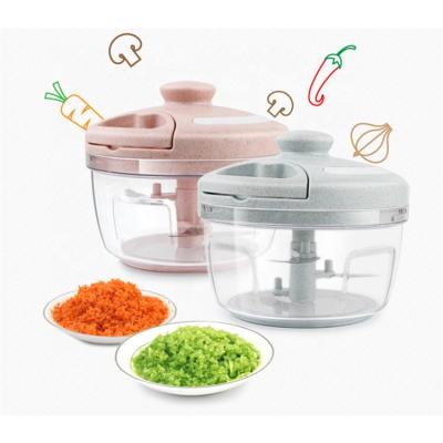 China Viable Multifunctional Manual Pull On Rope Vegetable Cutter Mini Hand Pulling Fruit Cutting Rotating Vegetable Cleaver for sale