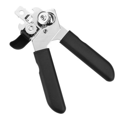 China RAYBIN Viable Manual Can Opener, Can Opener 3-in-1 Professional Hand Held Can Opener Black for sale