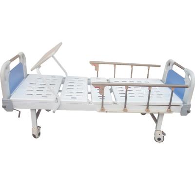 China Triple Function Disable Two Crank ABS Manual Controllable Used Medical Hospital Bed With Toilet for sale