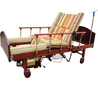 China Special selling disable movable 5 function 4 stainless cank can be shaken adjustable foldingelectric hospital bed for sale