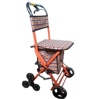 China Portable Functional Metal Elder Care Product Aluminum Disable Competitive Price 3-in-1 Disable Saving Rollator for sale