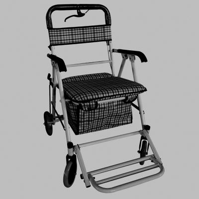 China Disable New Design Comfortable Functional 3-in-1 Folding Adjusting Aluminum Rollator for sale