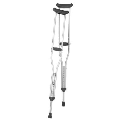 China Walker Rehabilitation Therapy Suppliers White Hands Aluminum Folding Free Crutch for sale