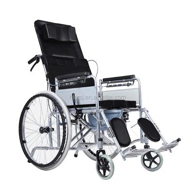 China Disable Multi-configuration Steel Foldable Handicapped Wheelchair For Handicapped for sale