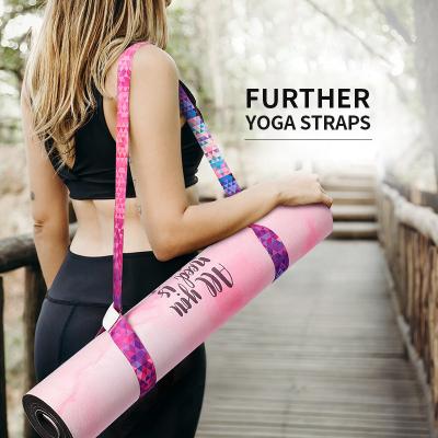 China Adjustable Stretch Carry Sling Yoga Mat Strap NBR Yoga Mat Band Carrier Shoulder Carry Belt Exercise Belt for sale