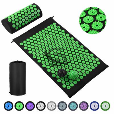 China Yoga Mat Gift Bag Non-Slip Mat Exercise Pillow Applicator kuznetsov Acupressure Cushion Massage Mat Body Pain Spike Fitness Acupressure Pilates for sale