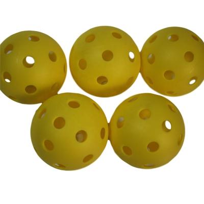 China PE etc indoor pickleball ball sport 74mm Usapa 40 Hole Pickle Ball for sale