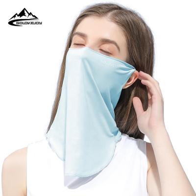 China GOLOVEJOY XTJ40 Tube Scarf Ice Silk Solid Cooling Bandana Neck Cuff Wholesale Sun-resistant Face Silk Seamless Bandana For Summer for sale